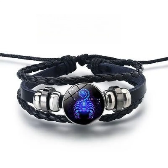 Glinsterende armband met de 12 sterrenbeelden in goud