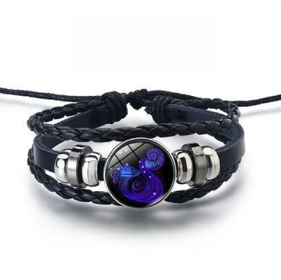 Glinsterende armband met de 12 sterrenbeelden in goud