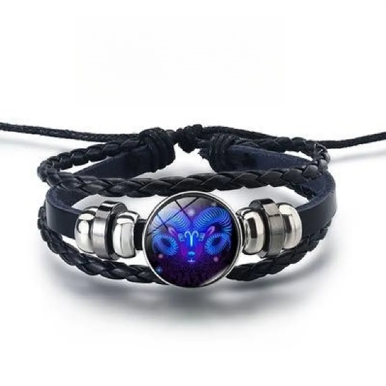 Glinsterende armband met de 12 sterrenbeelden in goud