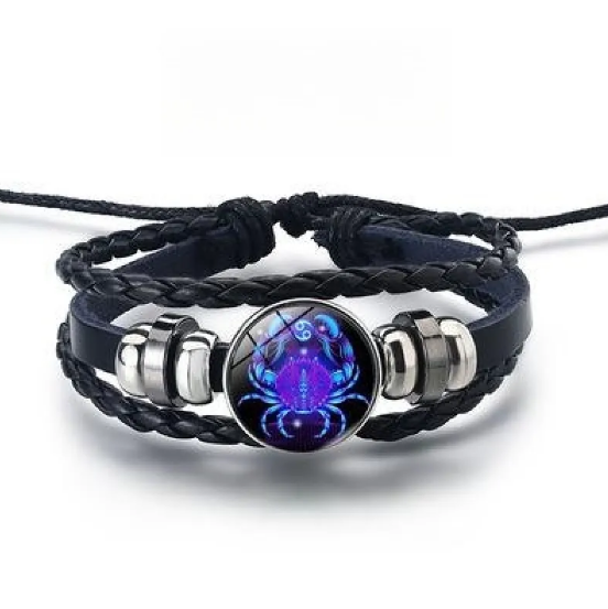 Glinsterende armband met de 12 sterrenbeelden in goud