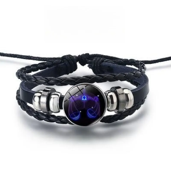 Glinsterende armband met de 12 sterrenbeelden in goud