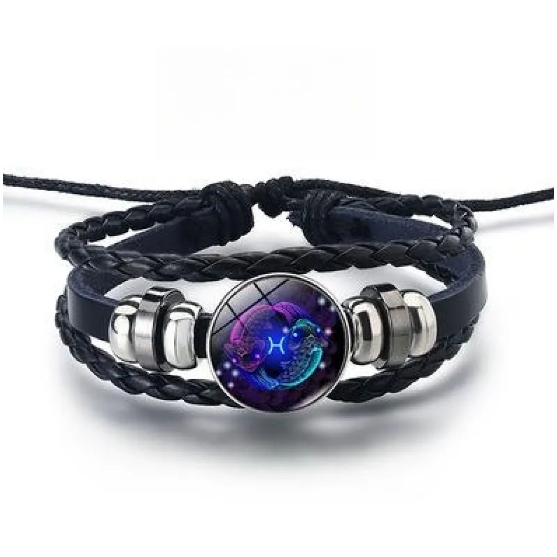 Glinsterende armband met de 12 sterrenbeelden in goud