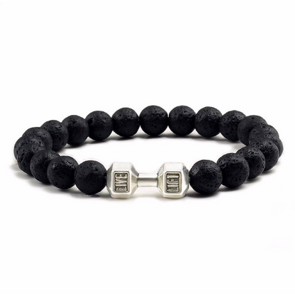 Aromatherapie-armband met lavastenen | Goud