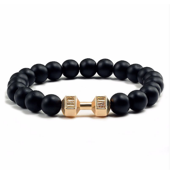 Aromatherapie-armband met lavastenen | Goud