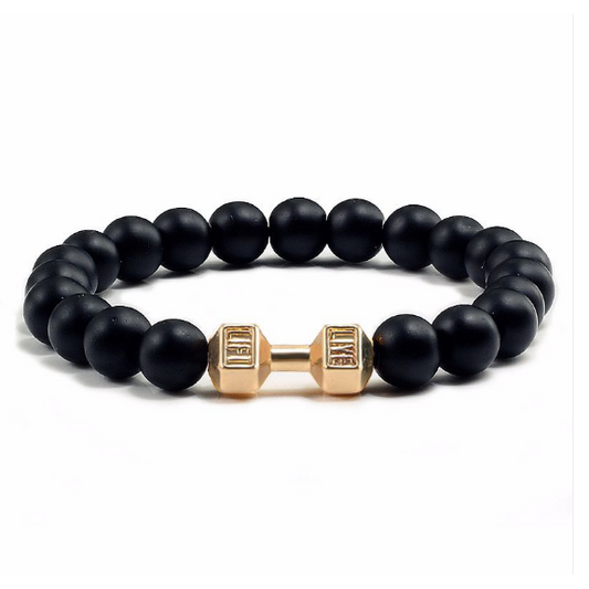 Aromatherapie-armband met lavastenen | Goud