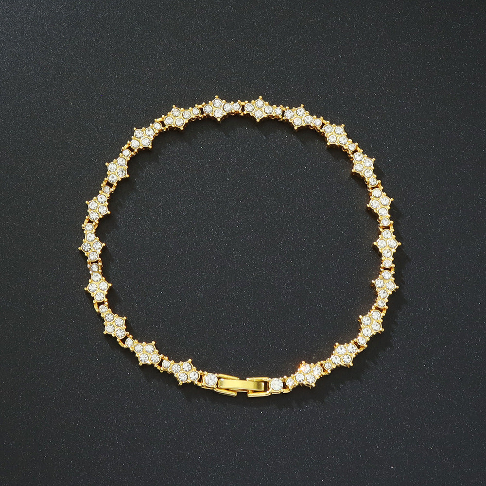 Klassieke tennisarmband in wit goud