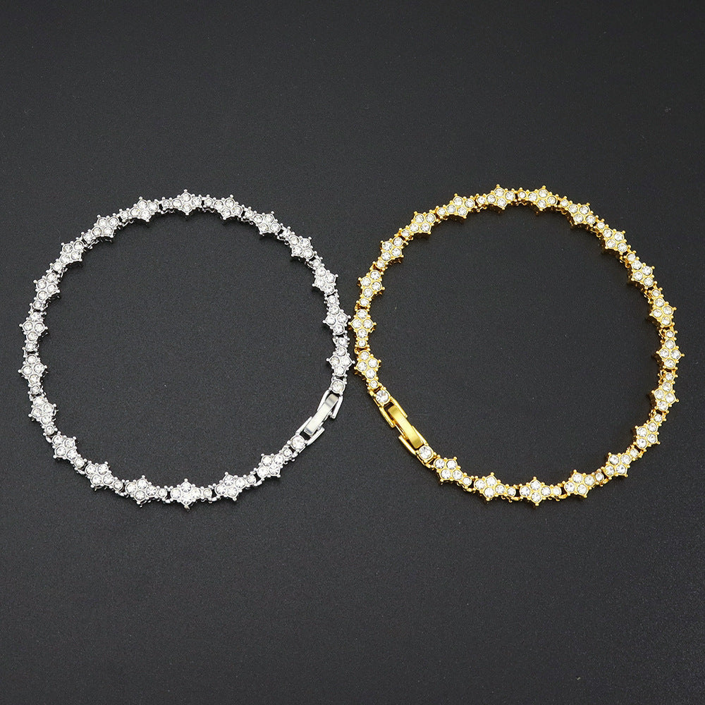 Klassieke tennisarmband in wit goud