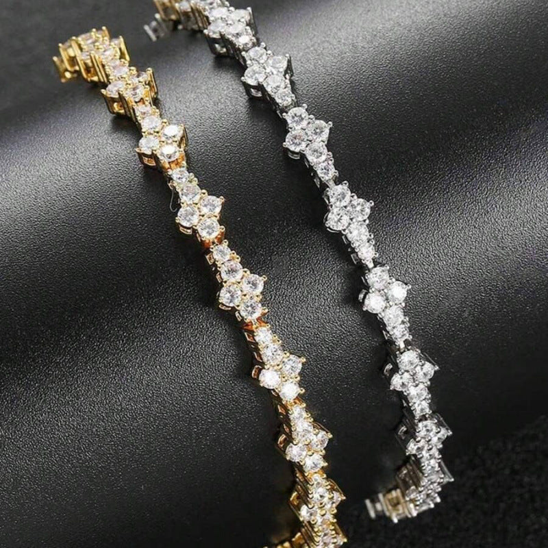 Klassieke tennisarmband in wit goud