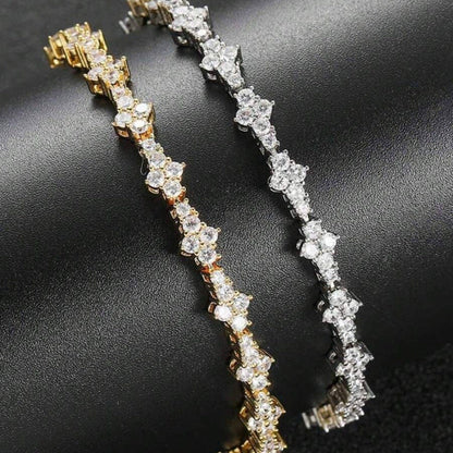 Klassieke tennisarmband in wit goud
