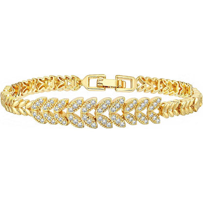 Tennisarmband Eeuwig Blad | Goud