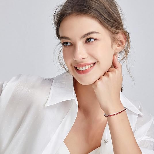 Tennisarmband in wit goud