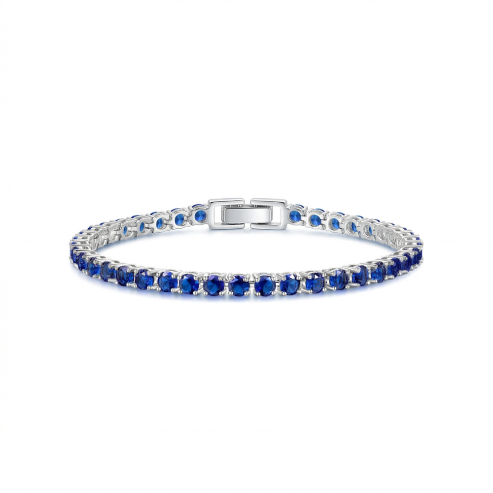 Tennisarmband in wit goud