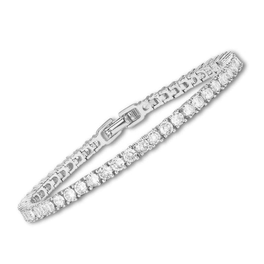Tennisarmband in wit goud