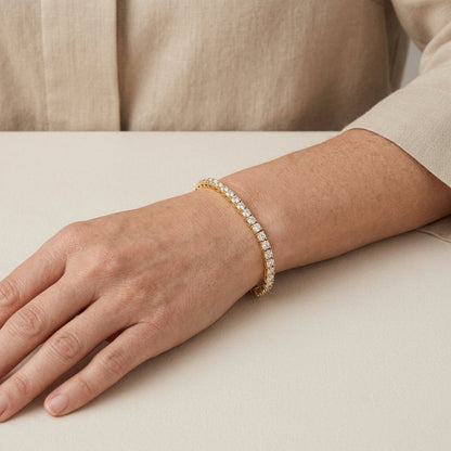 Betoverende tennisarmband met kristallen | Goud