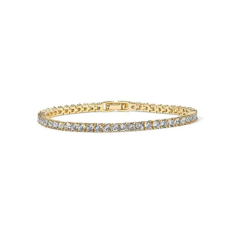 Betoverende tennisarmband met kristallen | Goud