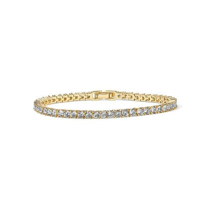 Betoverende tennisarmband met kristallen | Goud