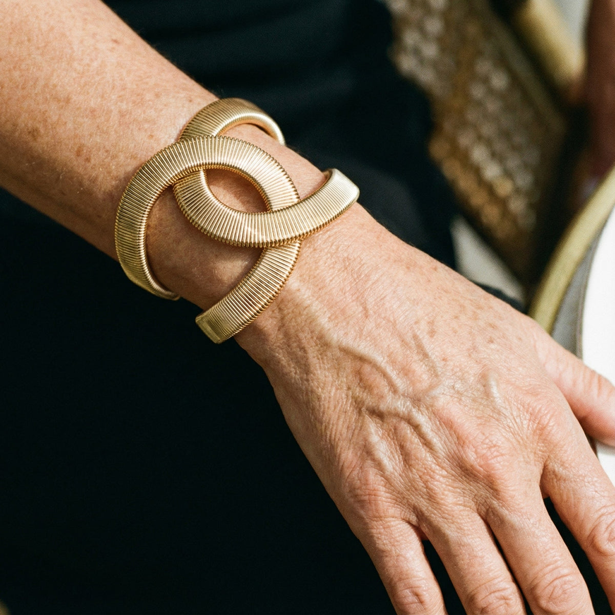 Elegante dubbele armband in goud