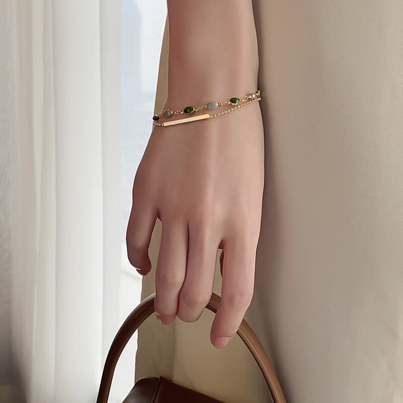 Dubbele armband Charis in goud