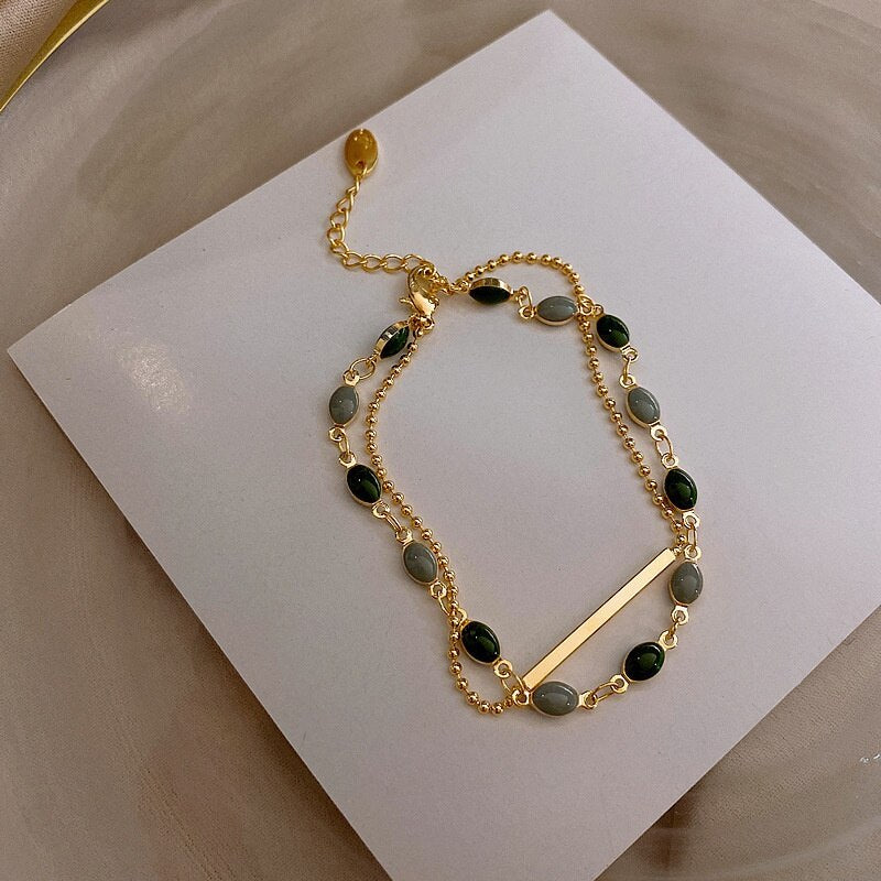 Dubbele armband Charis in goud