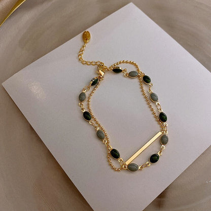 Dubbele armband Charis in goud
