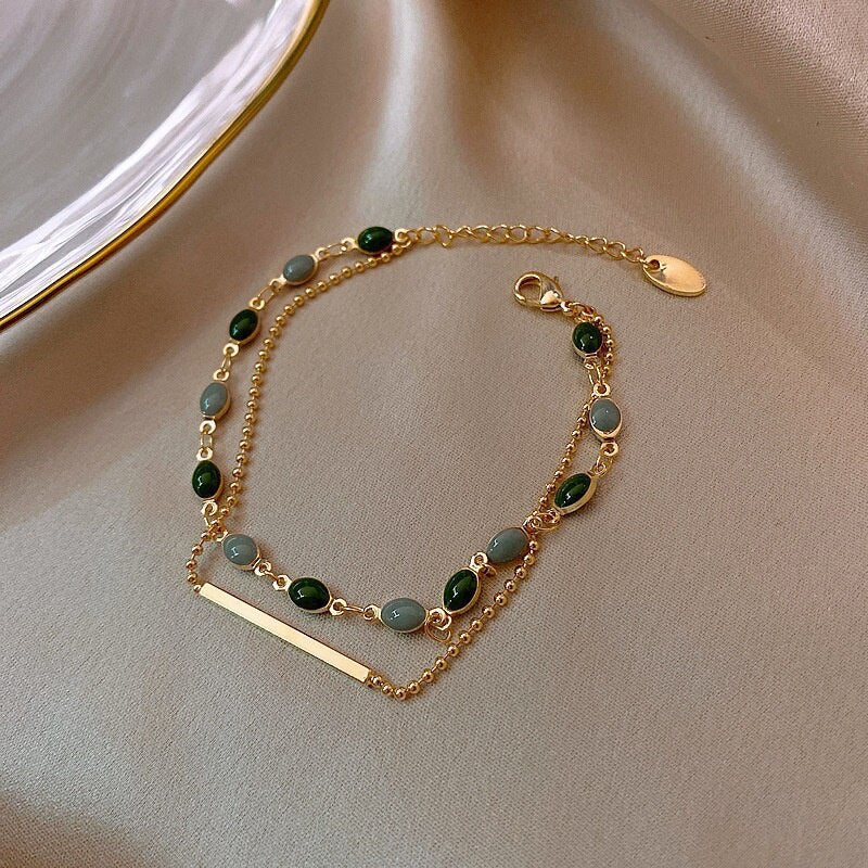 Dubbele armband Charis in goud