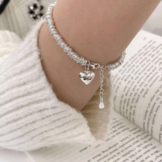 Elegante armband met hart | Witgoud