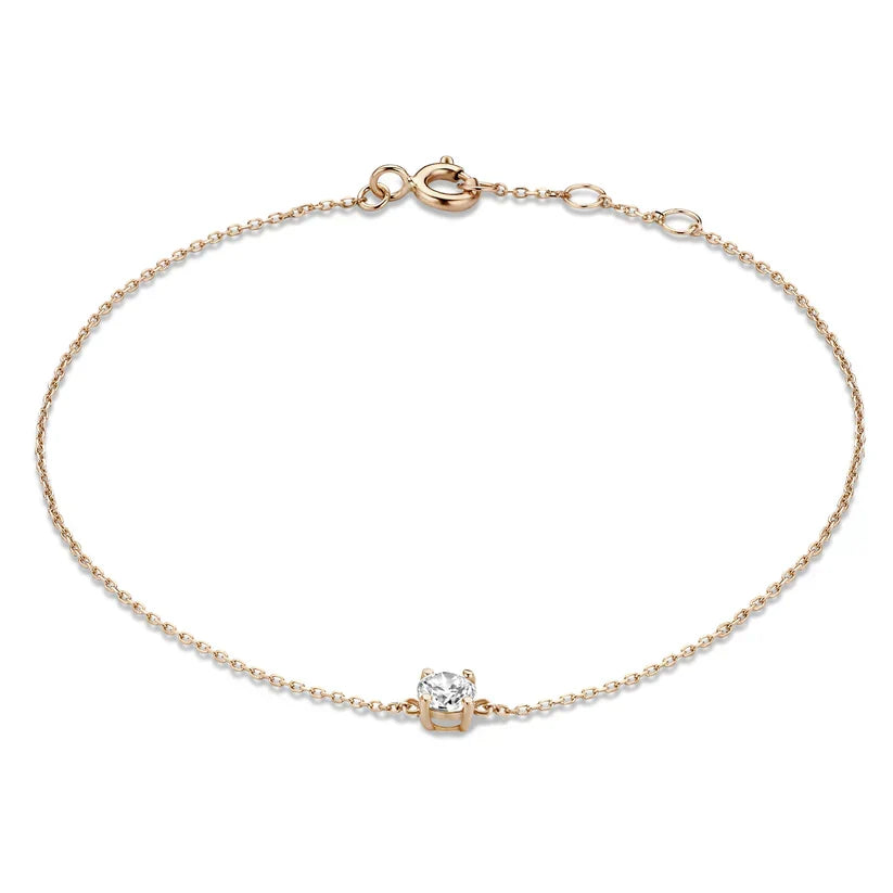 Moissanietarmband Cléa in goud