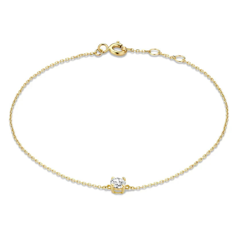 Moissanietarmband Cléa in goud