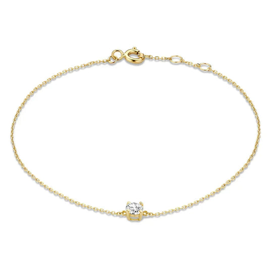 Moissanietarmband Cléa in goud