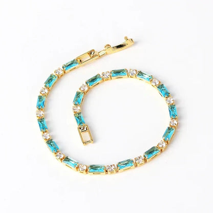 Armband met natuurlijke turquoise stenen in goud