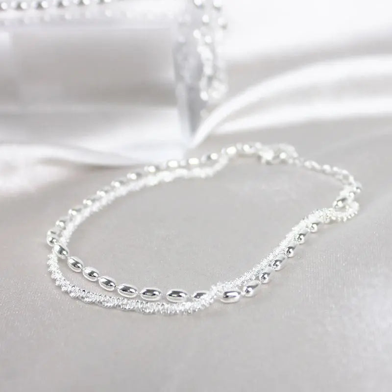 Armband met steentjes in wit goud