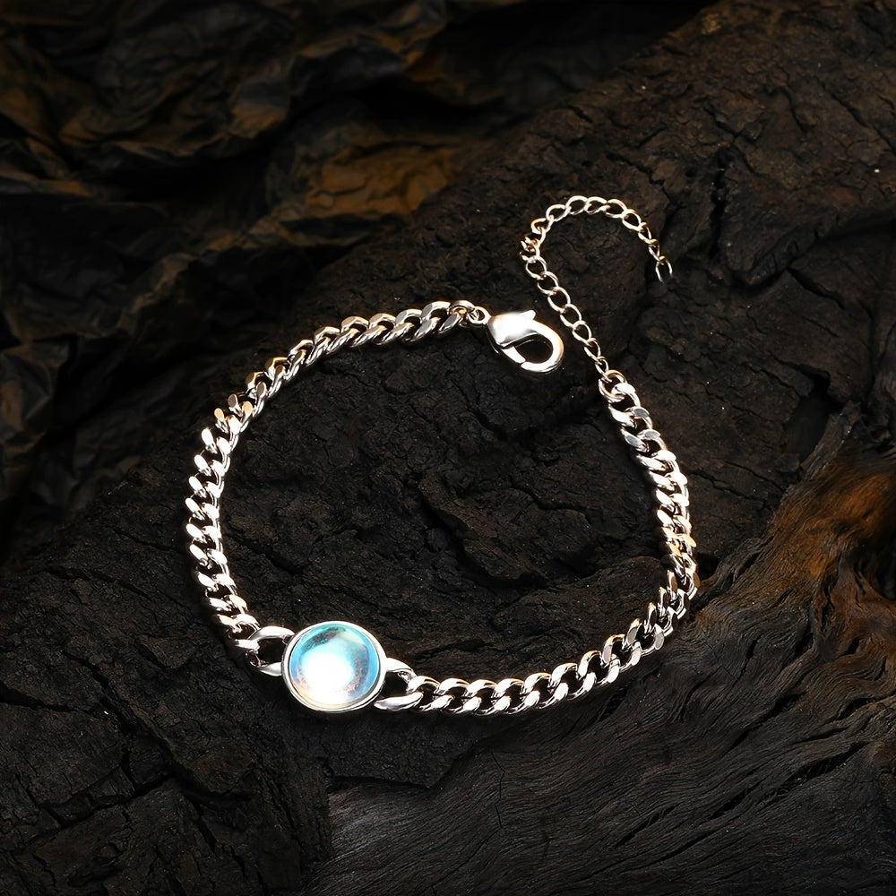 Maansteenarmband Innerlijke Stem in goud