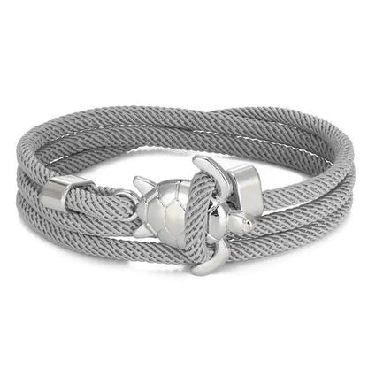 Handgemaakte armband met zeeschildpad in goud
