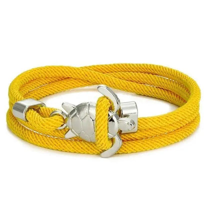 Handgemaakte armband met zeeschildpad in goud