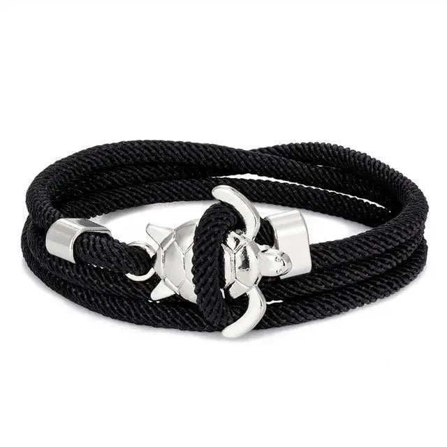 Handgemaakte armband met zeeschildpad in goud