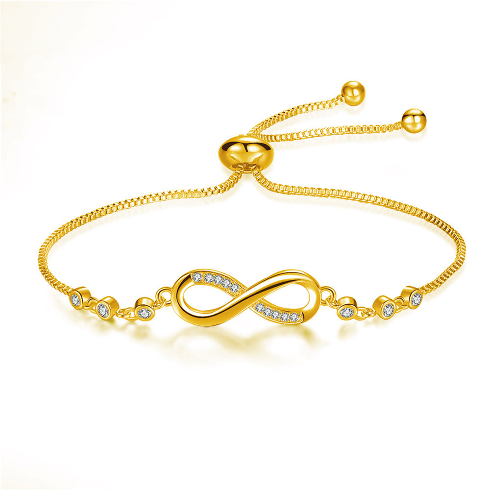 Verstelbare infinity-armband | Goud