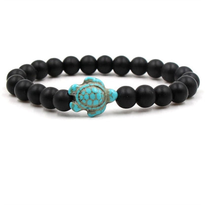 Exclusieve natuurstenen armbanden met schildpad | Goud