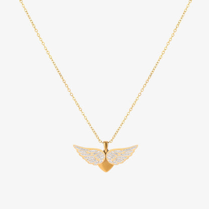 Ketting Verheven Engelenvleugels in goud