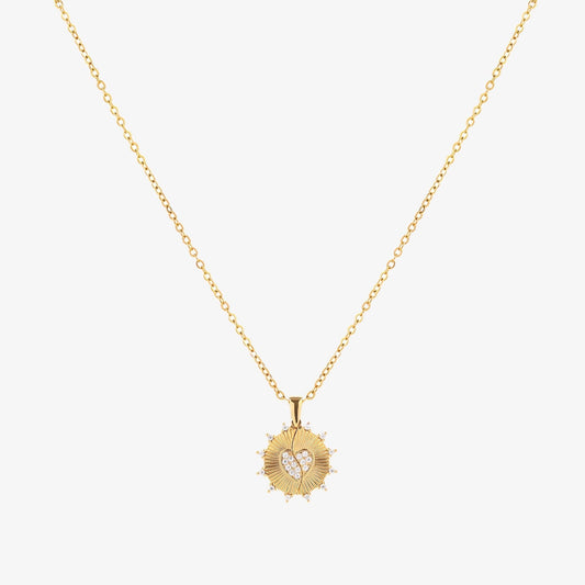 Ketting Liefde en Zonnestralen in goud