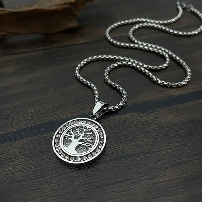 Luxe glinsterende levensboomketting in goud