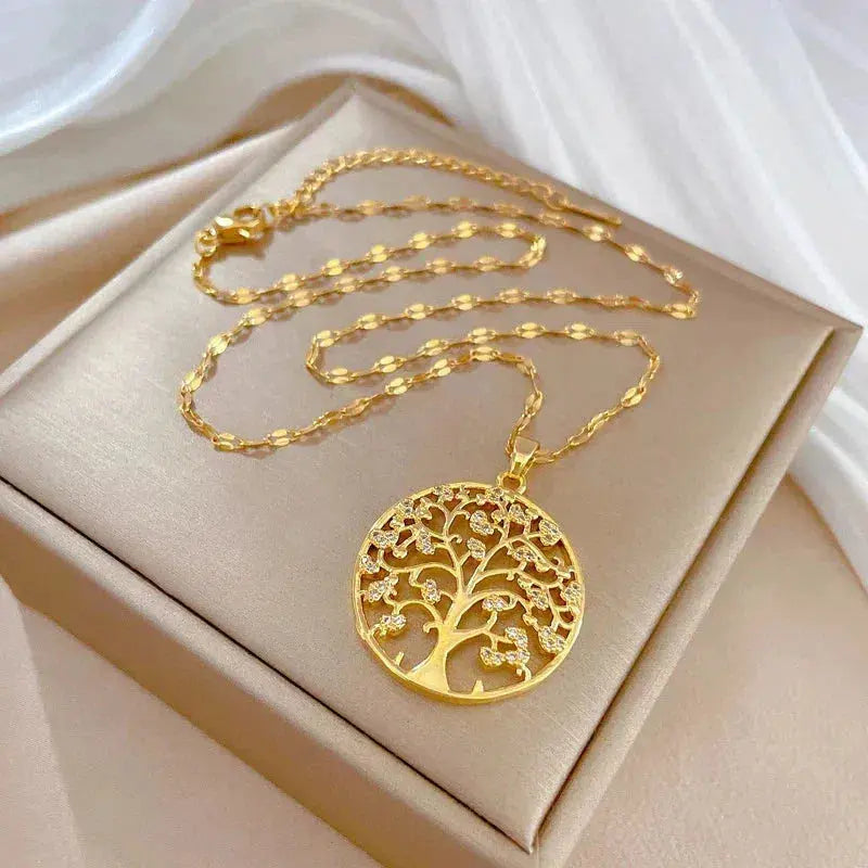 Levensboomketting in goud