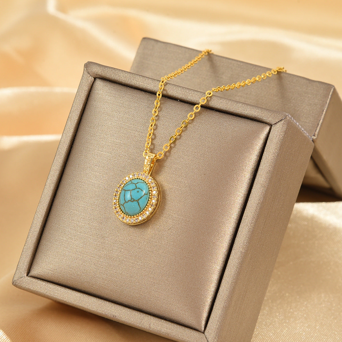 Ketting Gerda Azuur Bloei | Goud