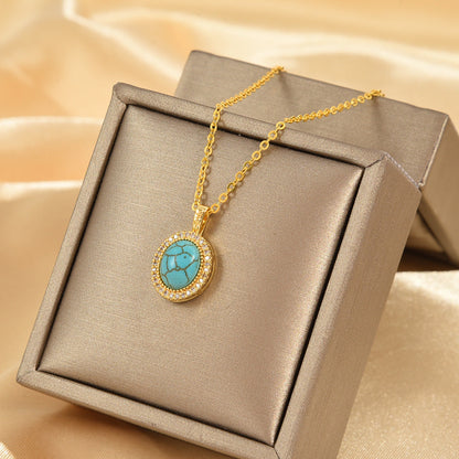 Ketting Gerda Azuur Bloei | Goud