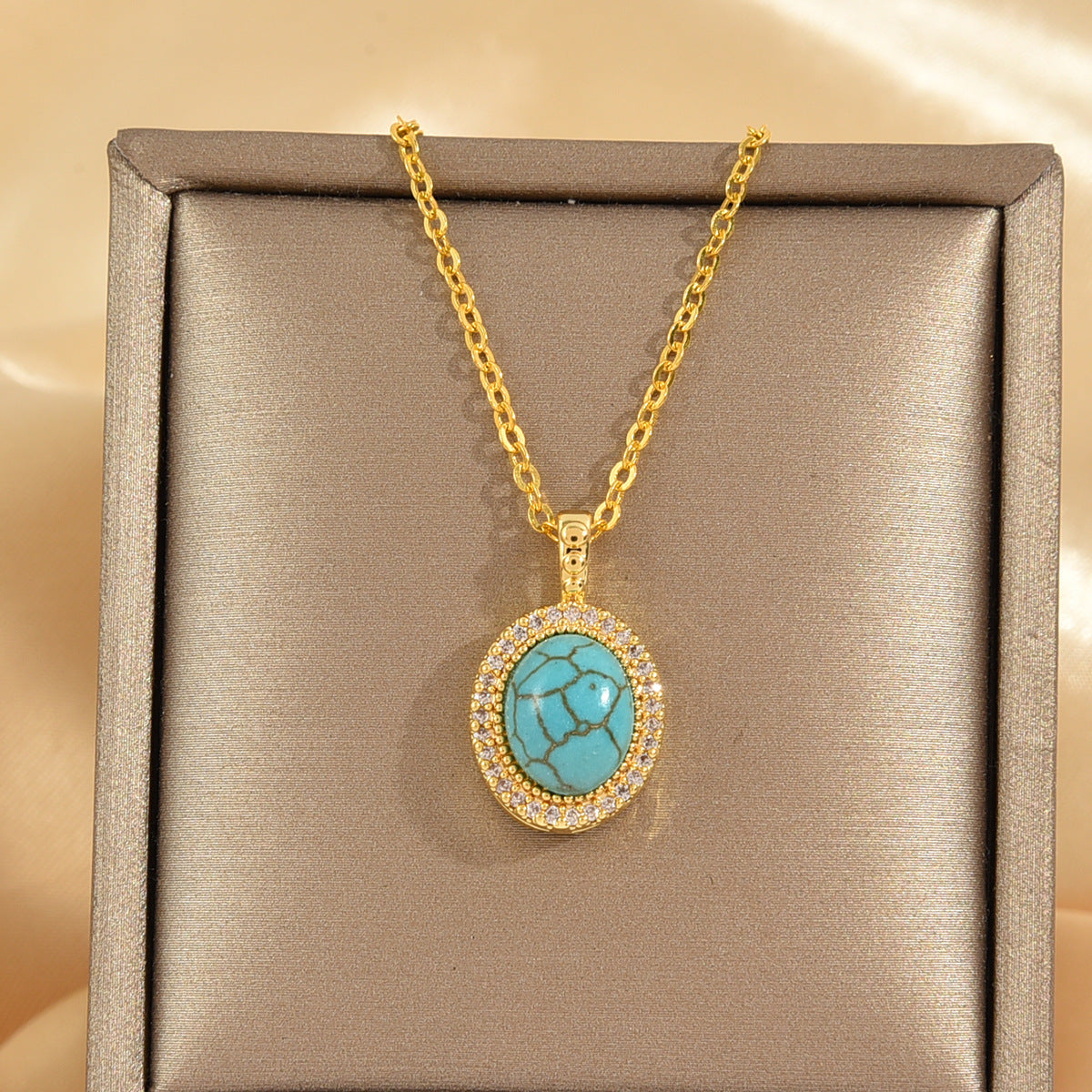 Ketting Gerda Azuur Bloei | Goud