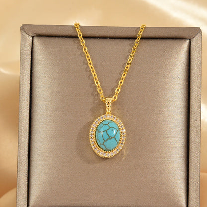 Ketting Gerda Azuur Bloei | Goud