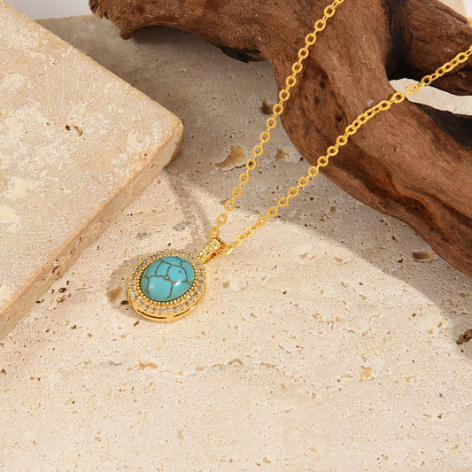 Ketting Calysse Azure Bloom in goud