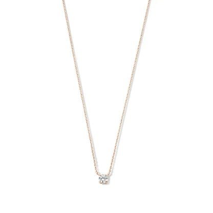 Ketting Cléa met steen in wit goud