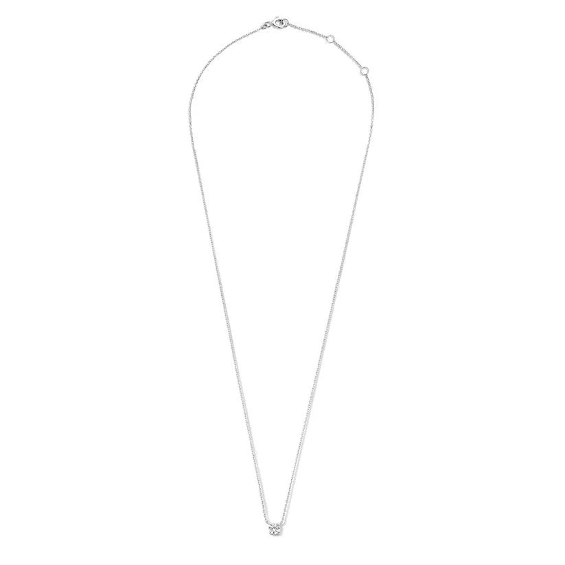 Ketting Cléa met steen in wit goud