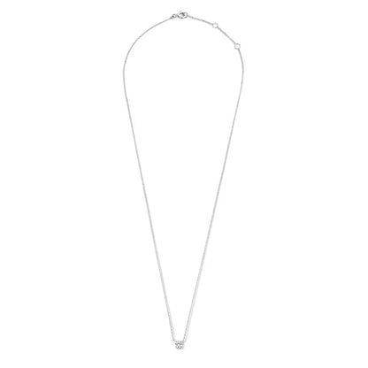 Ketting Cléa met steen in wit goud