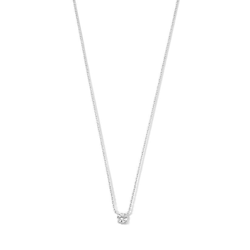 Ketting Cléa met steen in wit goud